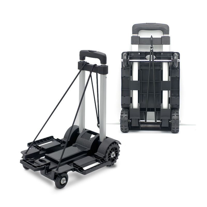 Folding trolley outdoor camping portable plastic load-bearing trolley express trolley