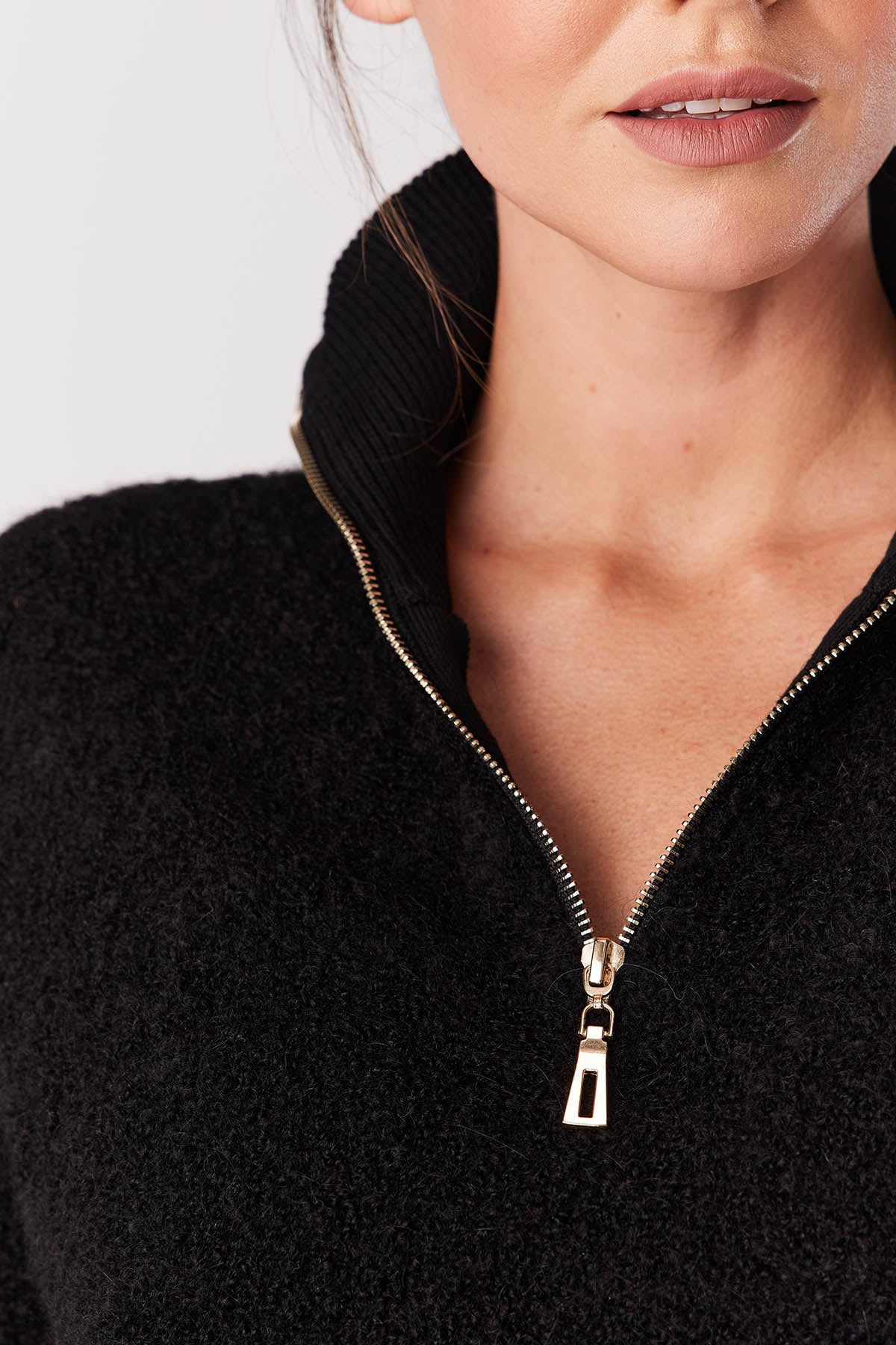 ‌Luxe Alpaca Half-Zip Jumper