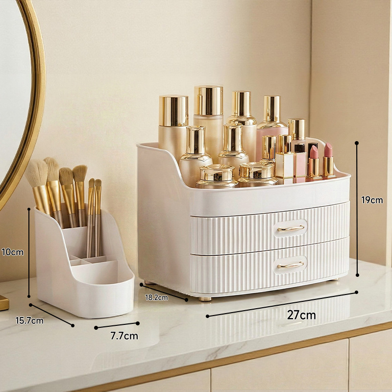 New cosmetic storage box advanced desktop skin care lipstick brush frame finishing box dresser shelf