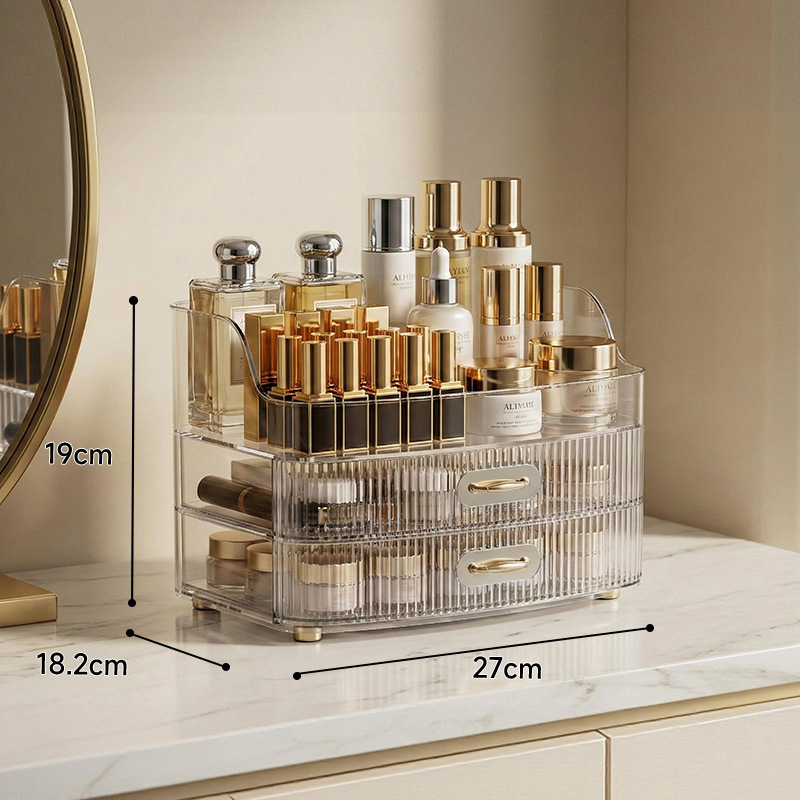 New cosmetic storage box advanced desktop skin care lipstick brush frame finishing box dresser shelf