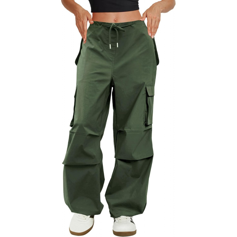 Women's Low Waisted Parachute Pants