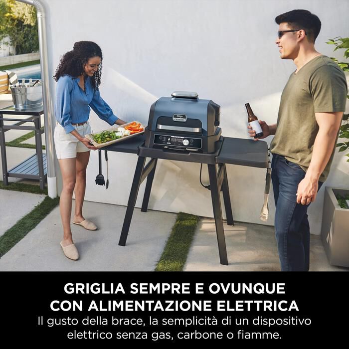 NINJA - Barbecue elettrico Woodfire Pro Connect XL OG901EU-Blu