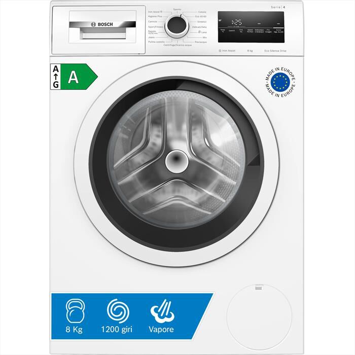 BOSCH - Lavatrice Serie 4 WAN24208II 8Kg 1200g/m Classe A-Bianco