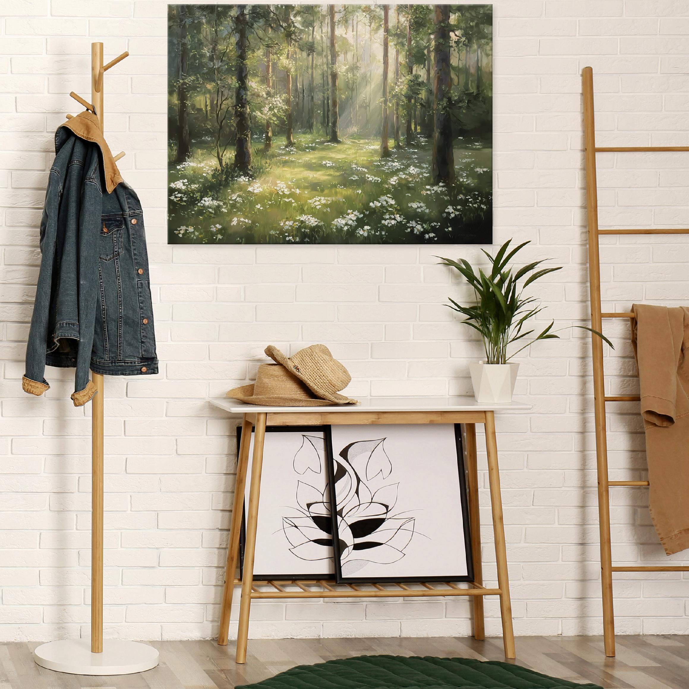Painting of a forest tree and natural landscape for the bedroom, living room, or kitchen, on canvas, 40x30