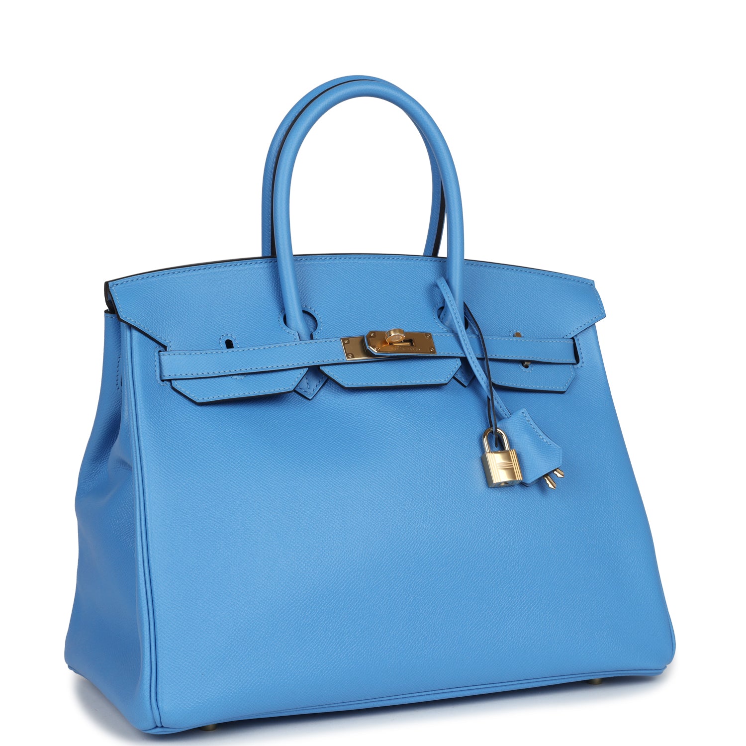 Birkin 35 Bleu Paradise Epsom Gold Hardware