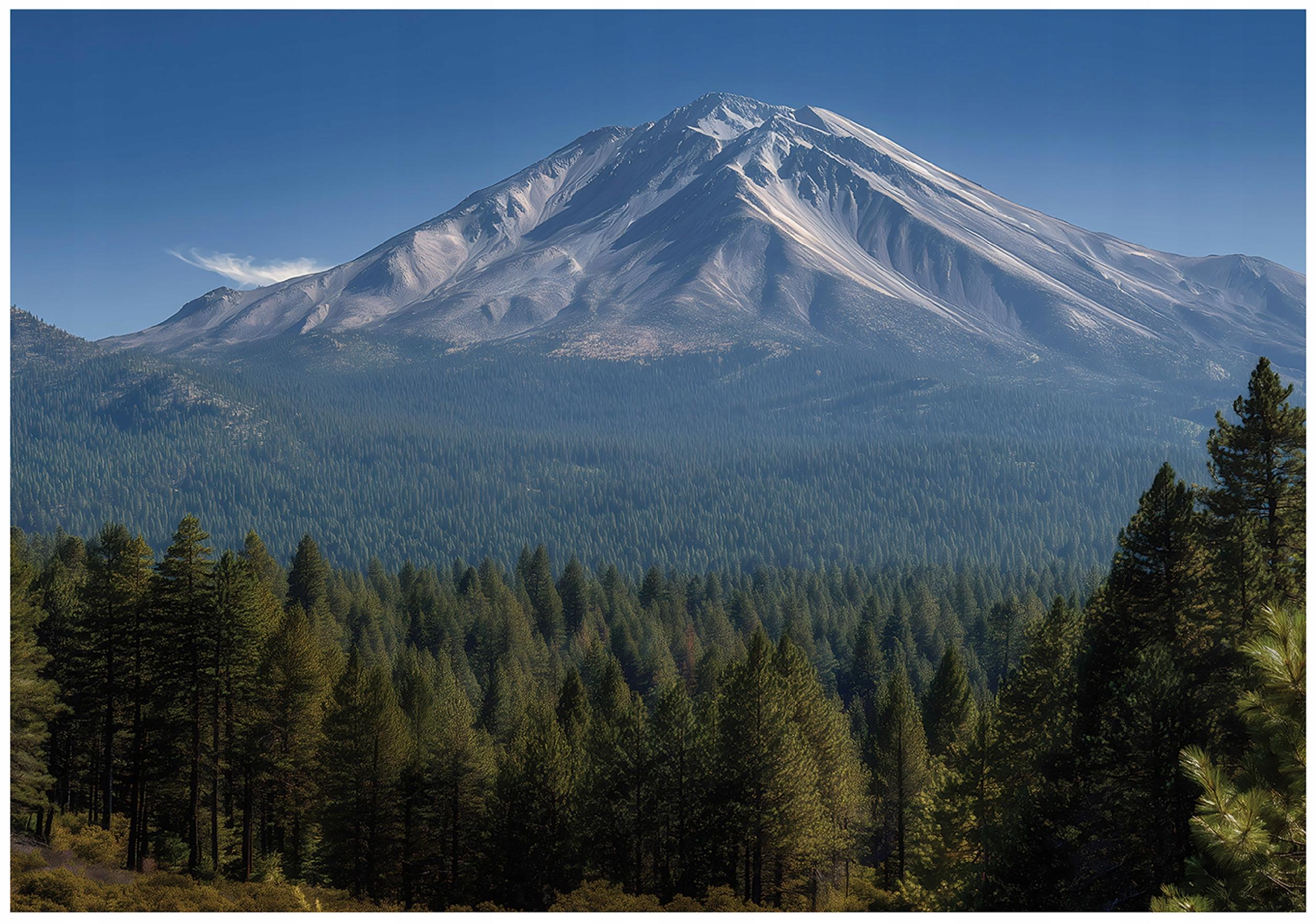 Wall mural mountains nature forest trees bedroom living room wallpaper non-woven