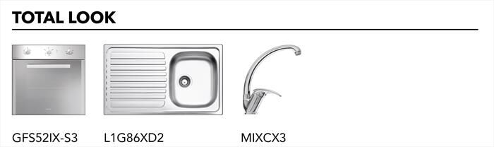 GLEM GAS - Piano cottura a gas GT64HIX 4 fuochi 58,5cm-Inox