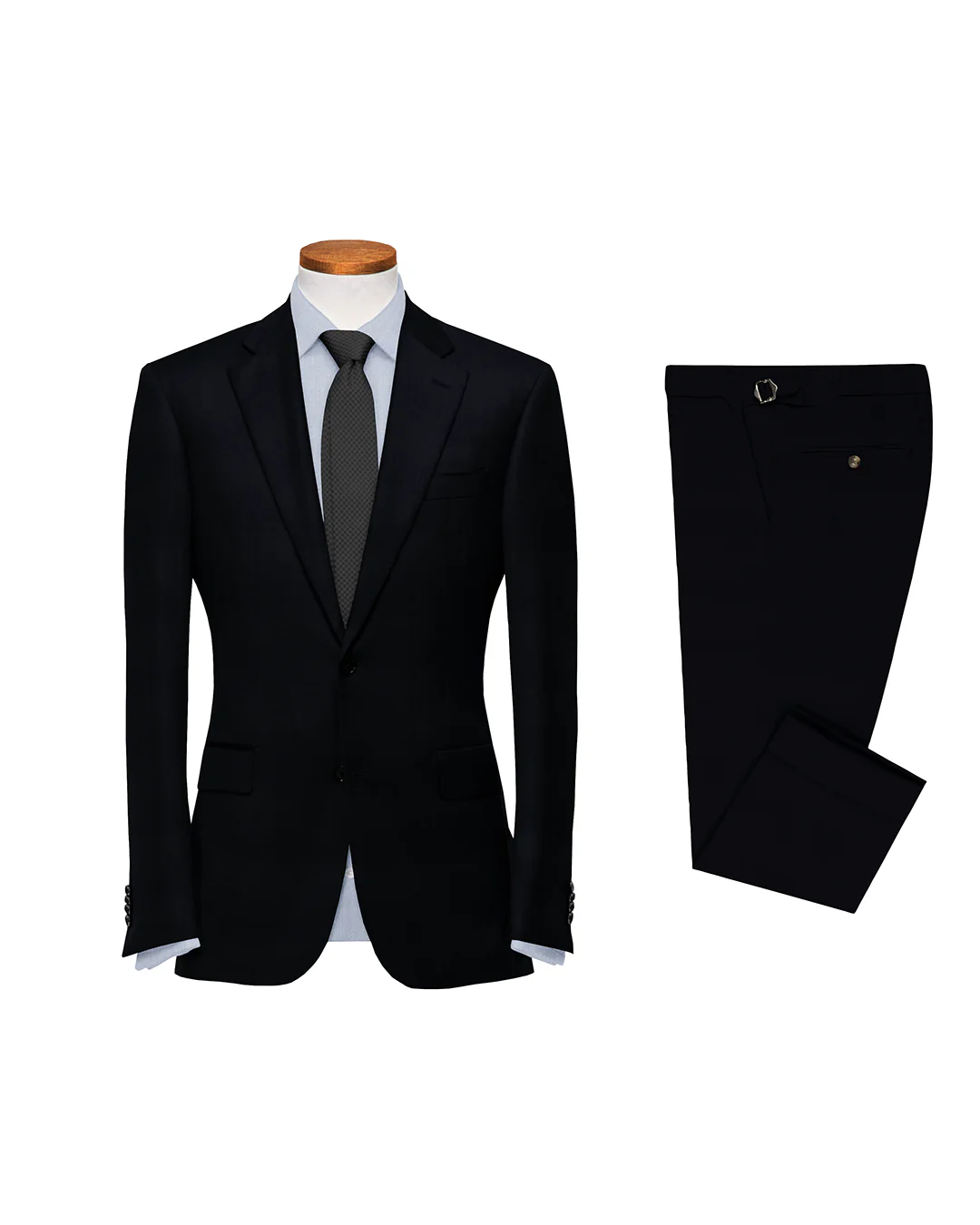 100% Wool Dark Navy Twill Suit