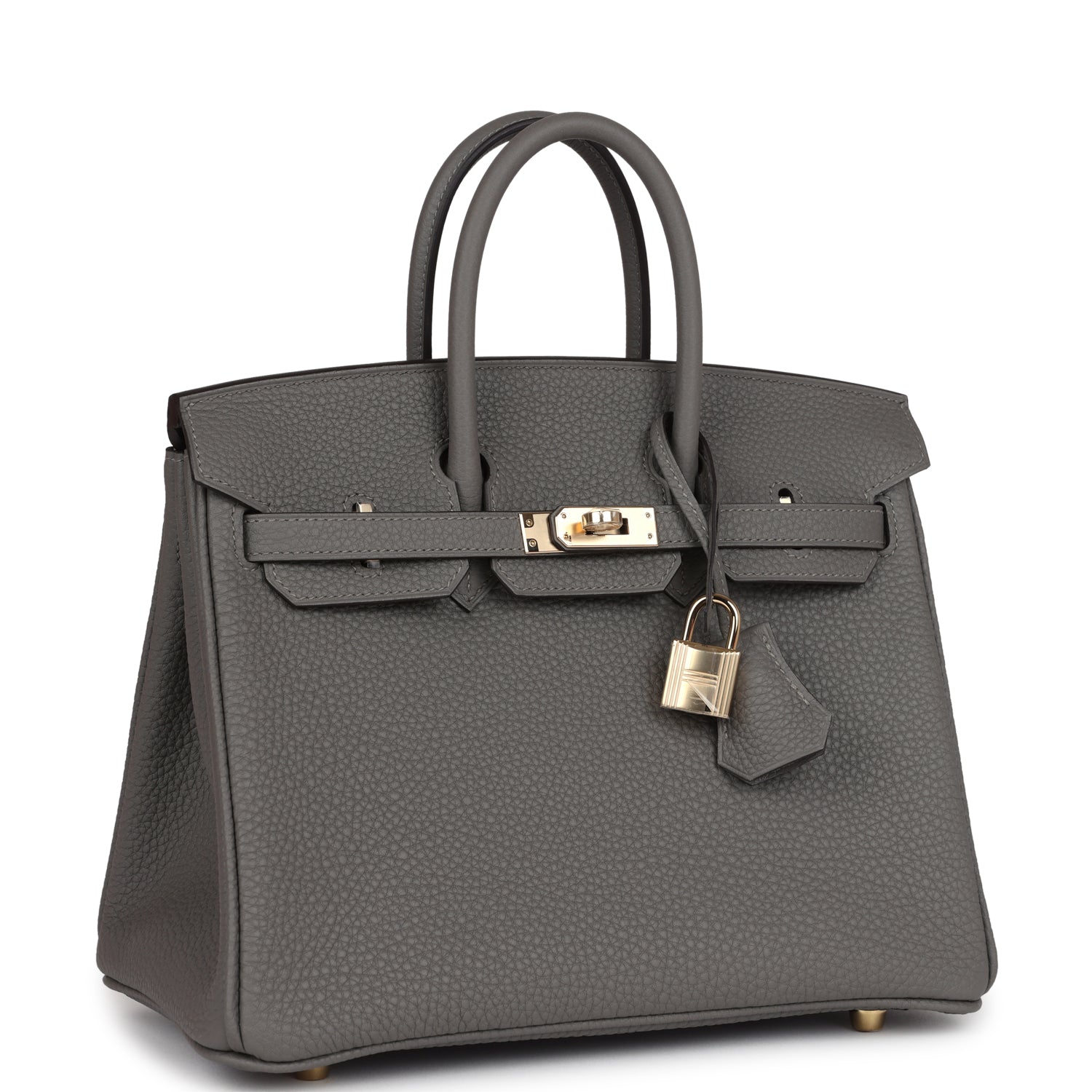 Birkin 25 Gris Meyer Togo Permabrass Hardware
