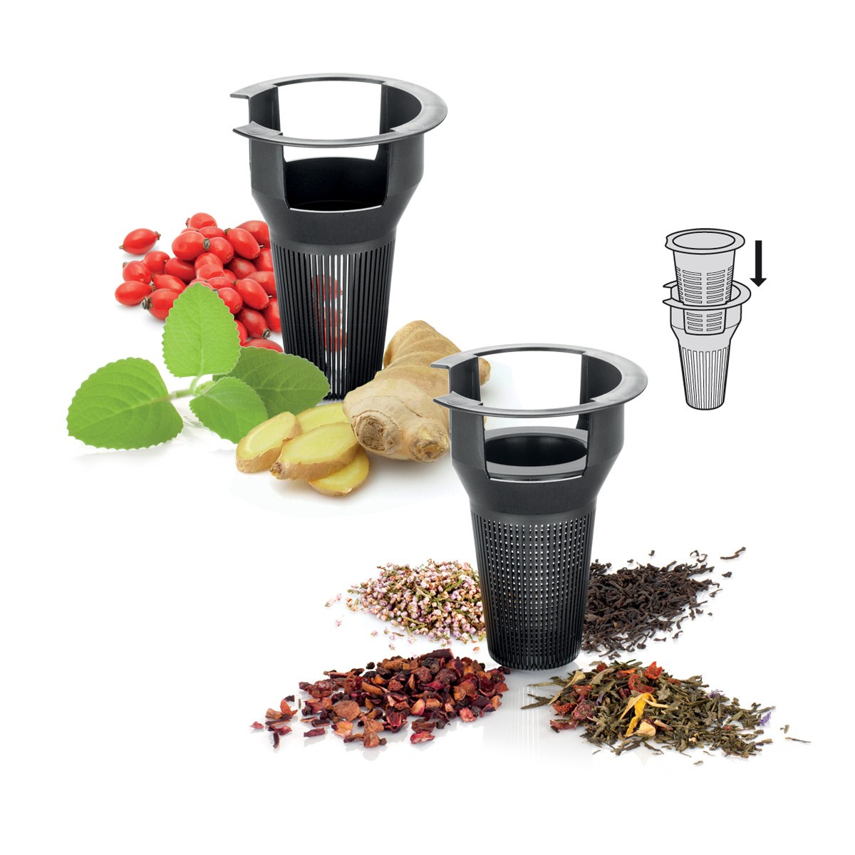 Konvice TEO 1,25 l, s vyluhovacími sítky