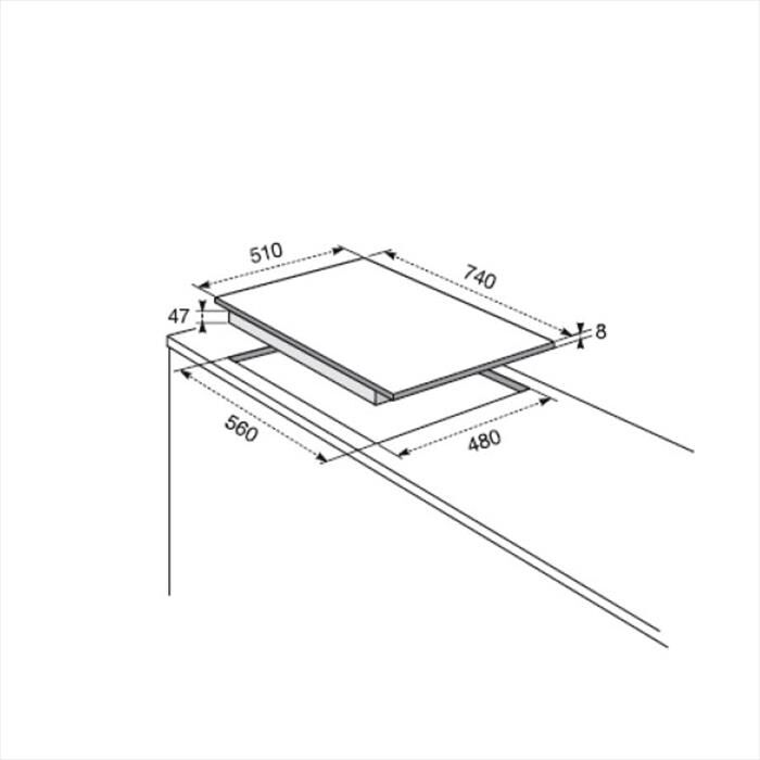 ELECTROLUX - Piano cottura a gas RGG 7253 OON 5 fuochi 74,4cm-Estetica sabbia