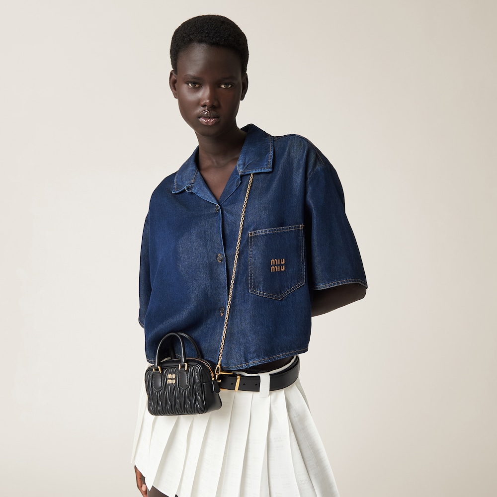 Arcadie Matelassé nappa leather micro-bag