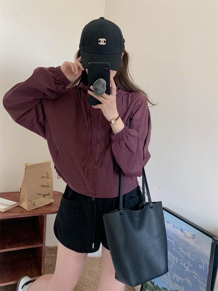 Thin high-end joker drawstring casual coat in summer