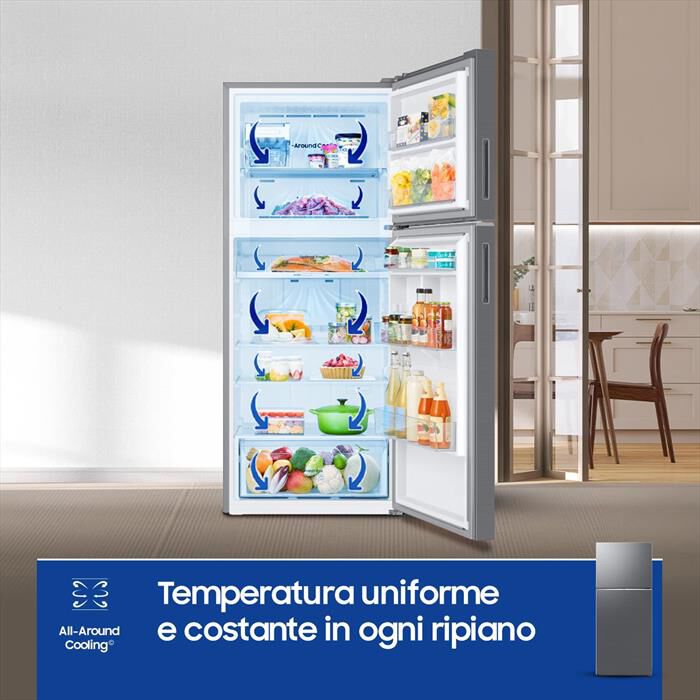SAMSUNG - Frigorifero 2 porte RT38CG6624S9ES Classe E 393 lt-METAL INOX