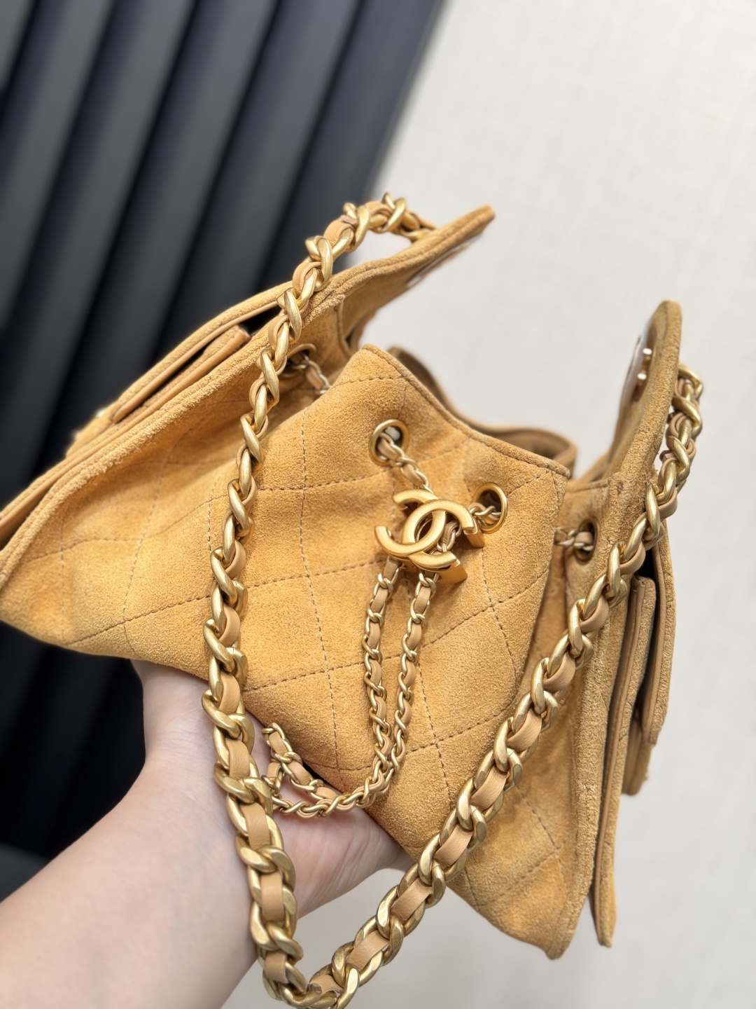 25Bag Mini Drawstring Bag（Ginger Yellow） - Mocuir