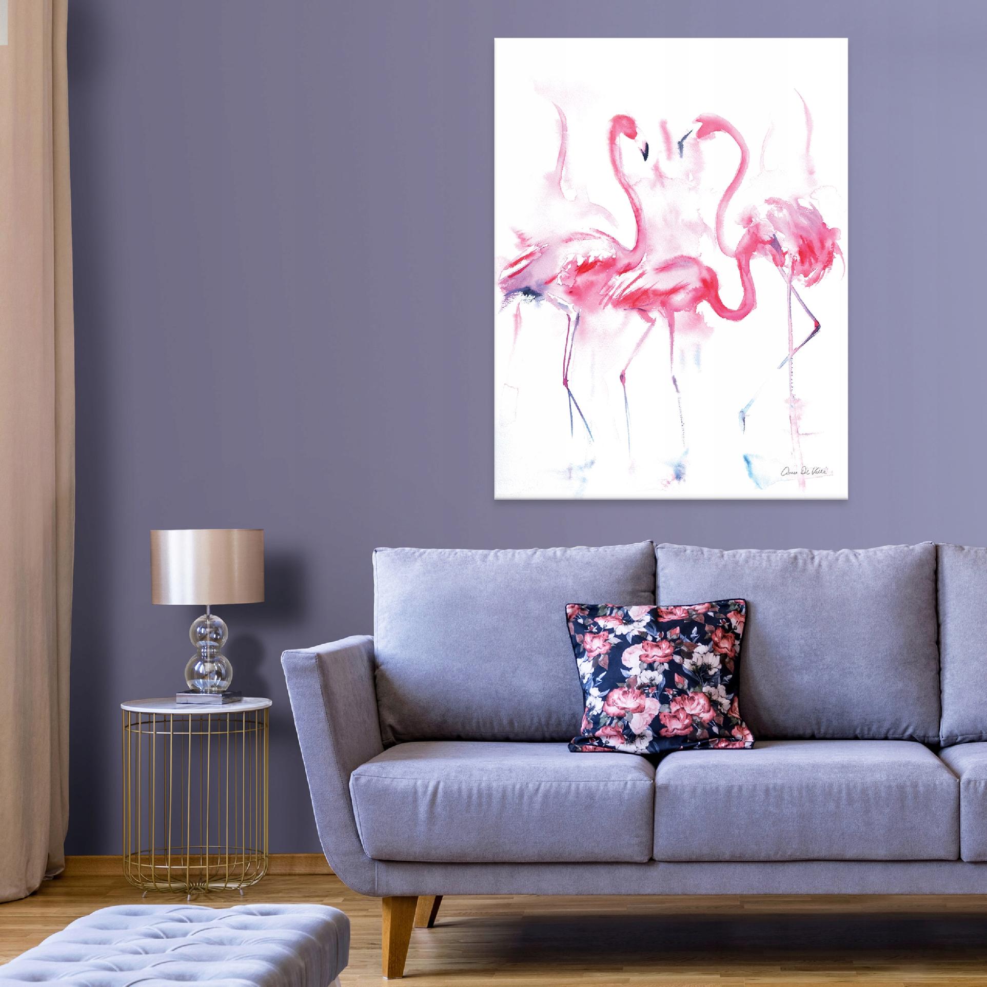 Painting for a child's room, flamingos on canvas, 60x40