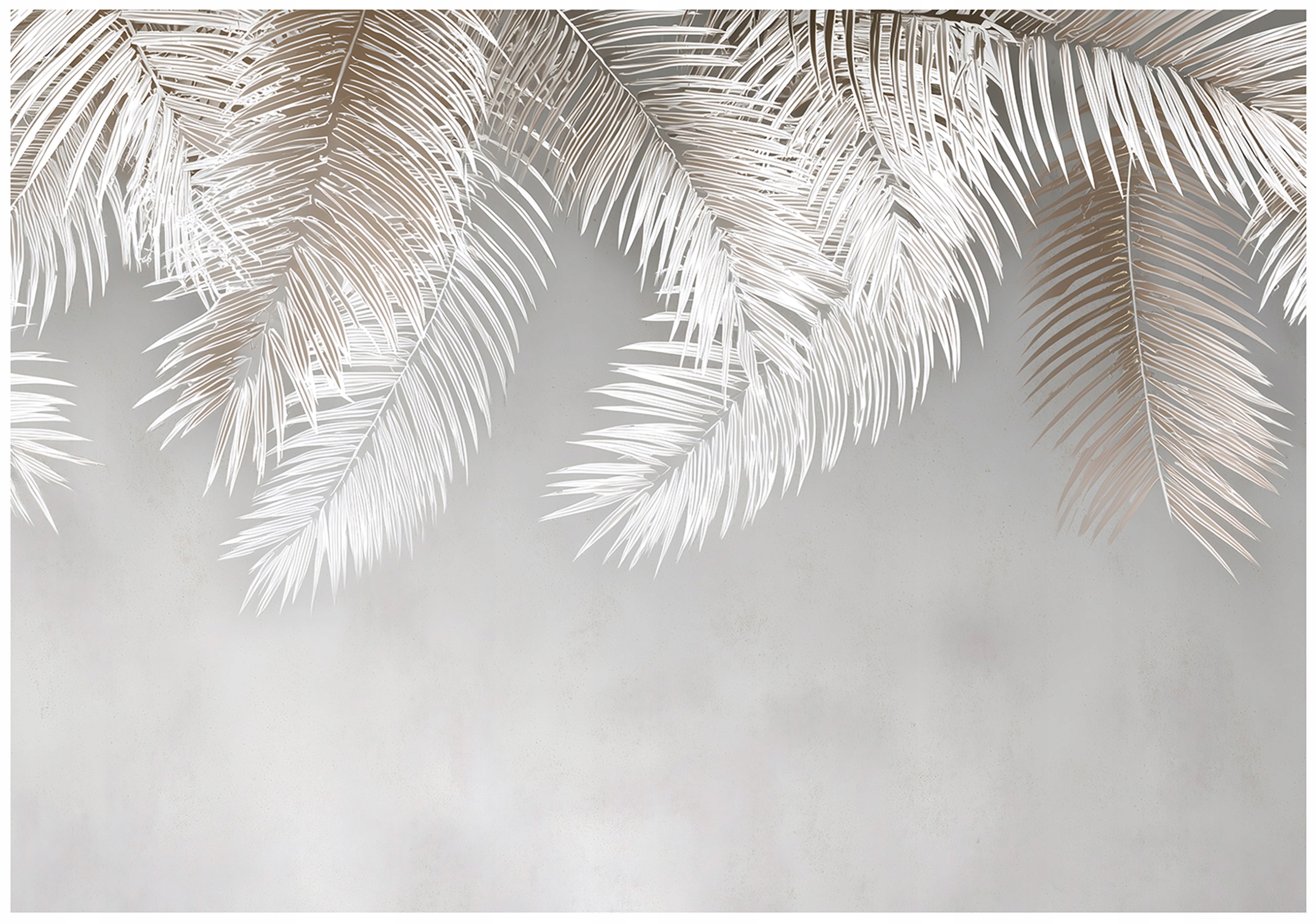 Wall mural featuring abstract hanging leaves, perfect for the bedroom or living room