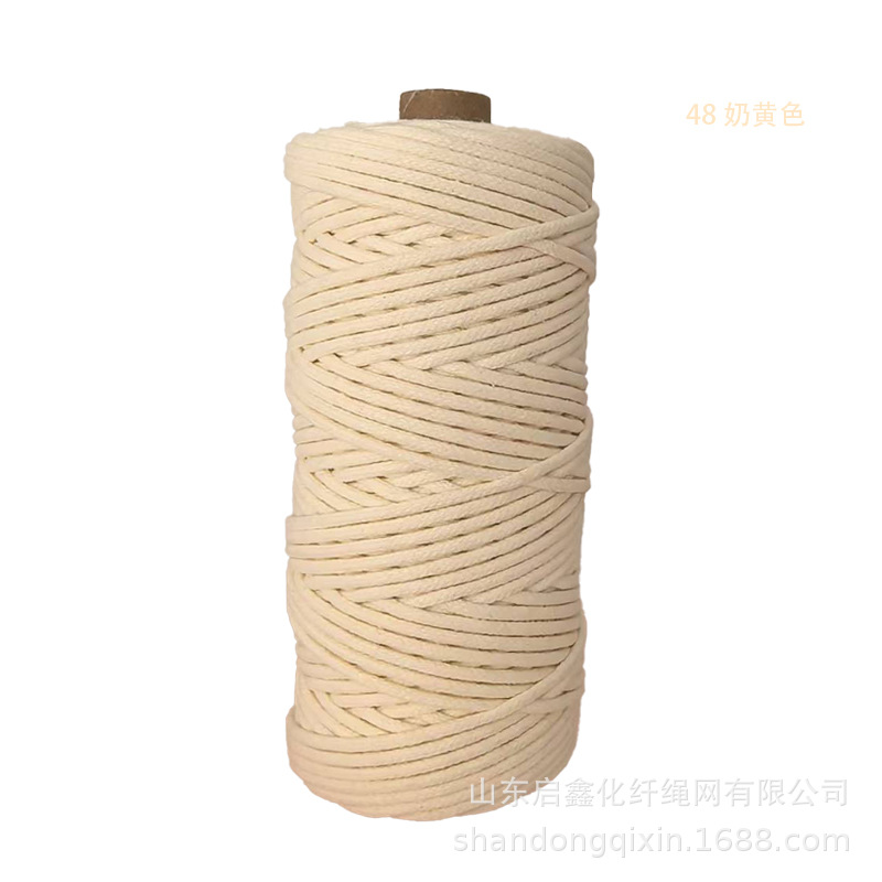 Braided rope drawstring decorative tapestry rope tag rope colored cotton rope
