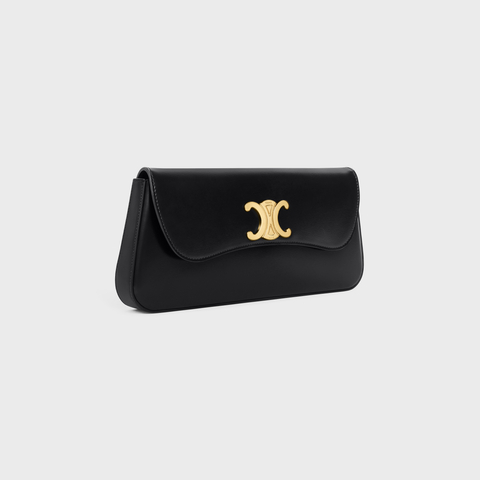 LOLA CLUTCH IN SHINY CALFSKIN BLACK