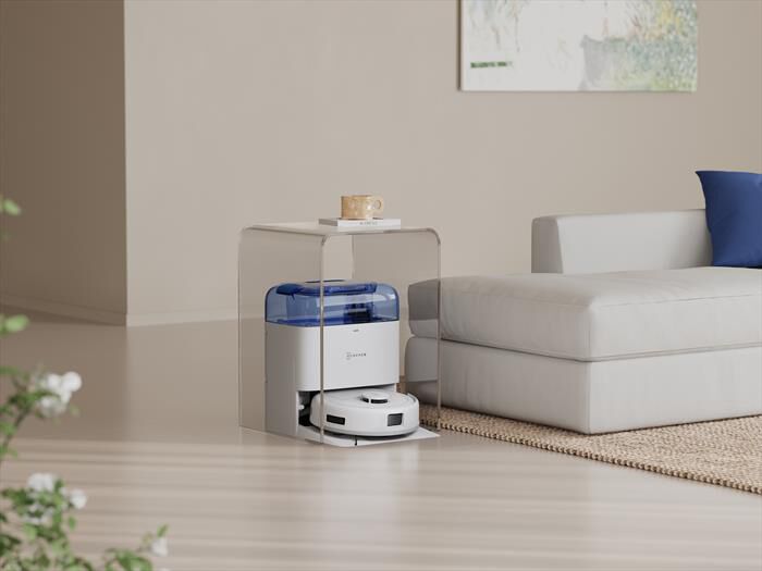 ECOVACS - Aspirapolvere robot DEEBOT MINI-Blu, Bianco