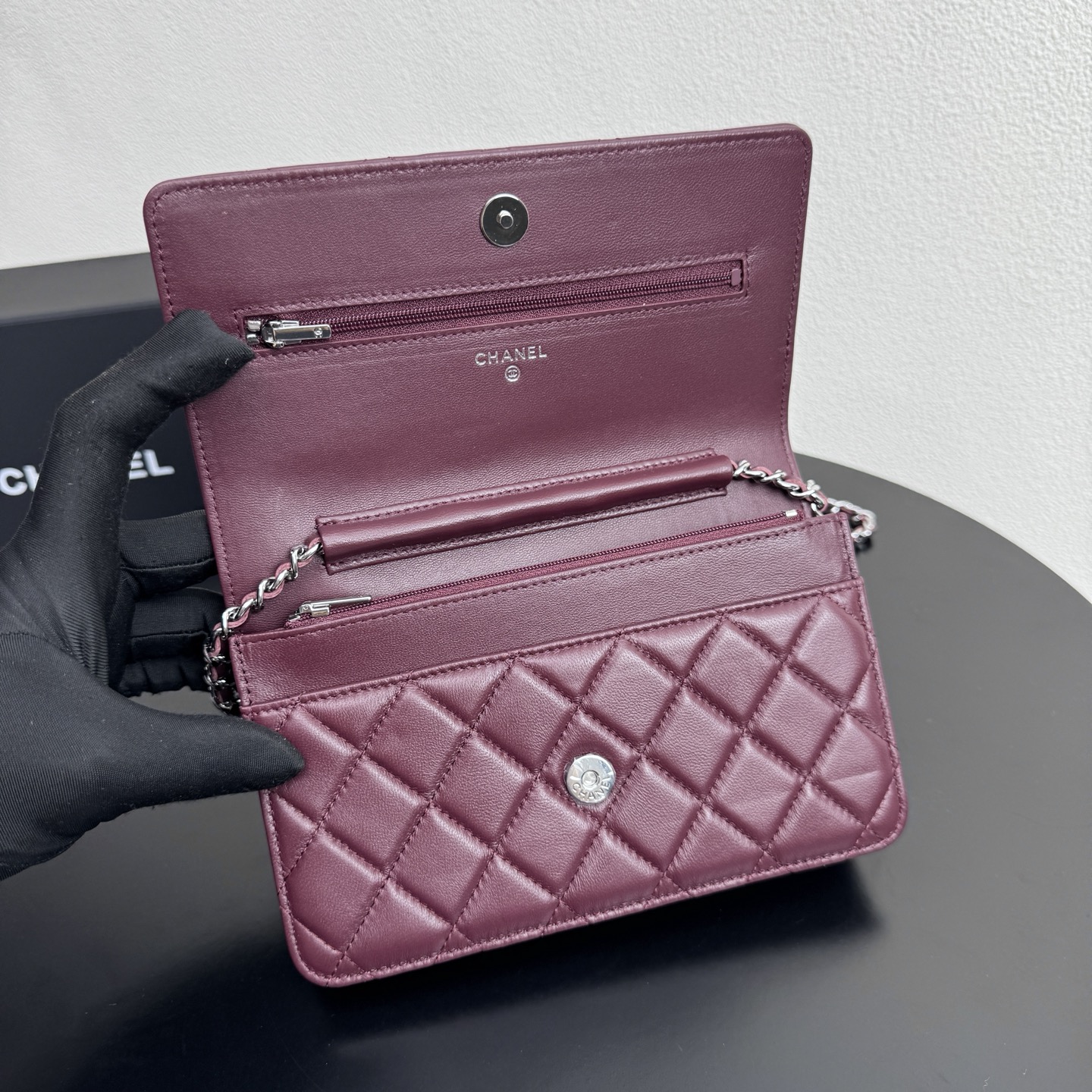 Classic Wallet on Chain（Burgundy） - Mocuir