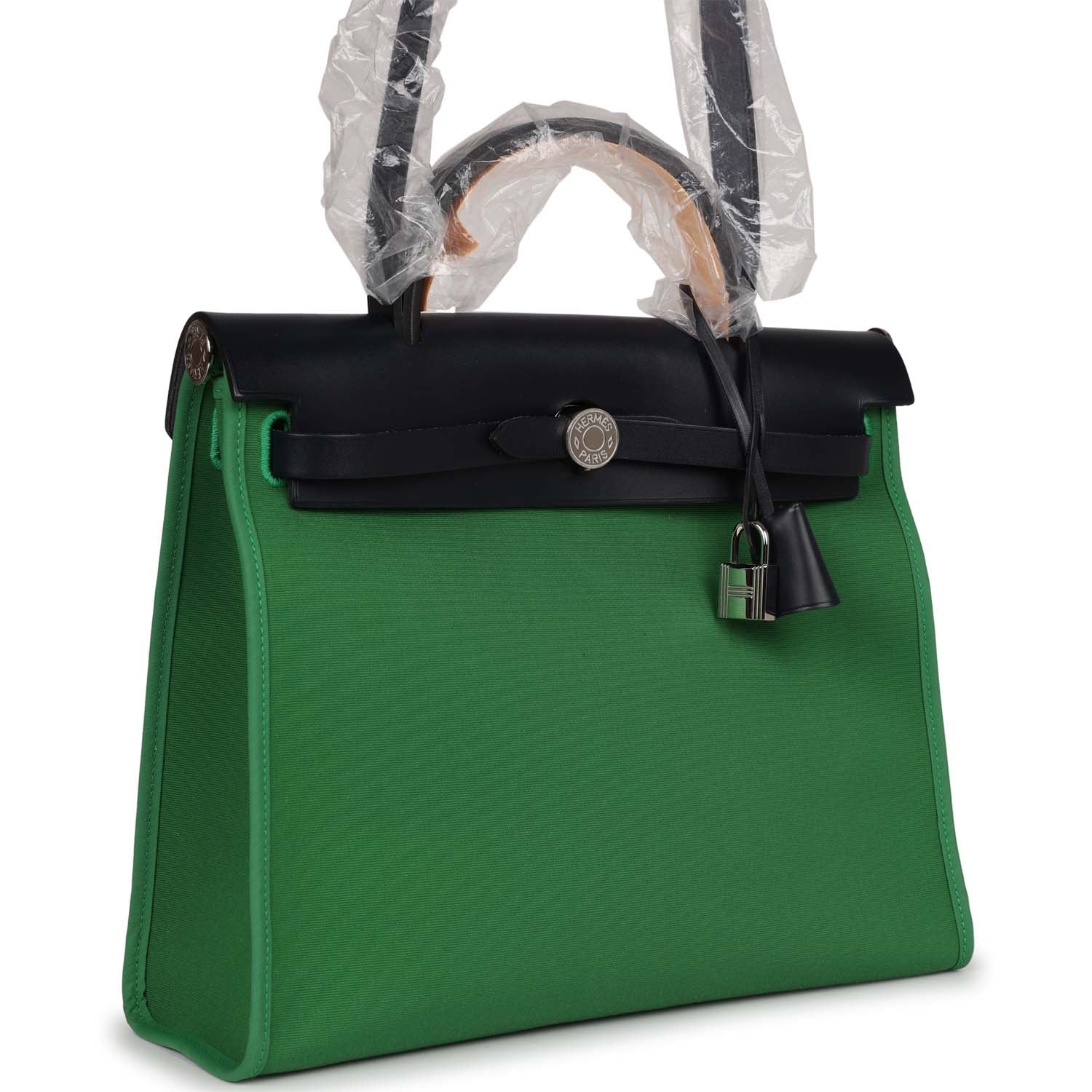 Herbag Zip PM 31 Bambou Toile H/Bleu Indigo Vache Hunter Palladium Hardware