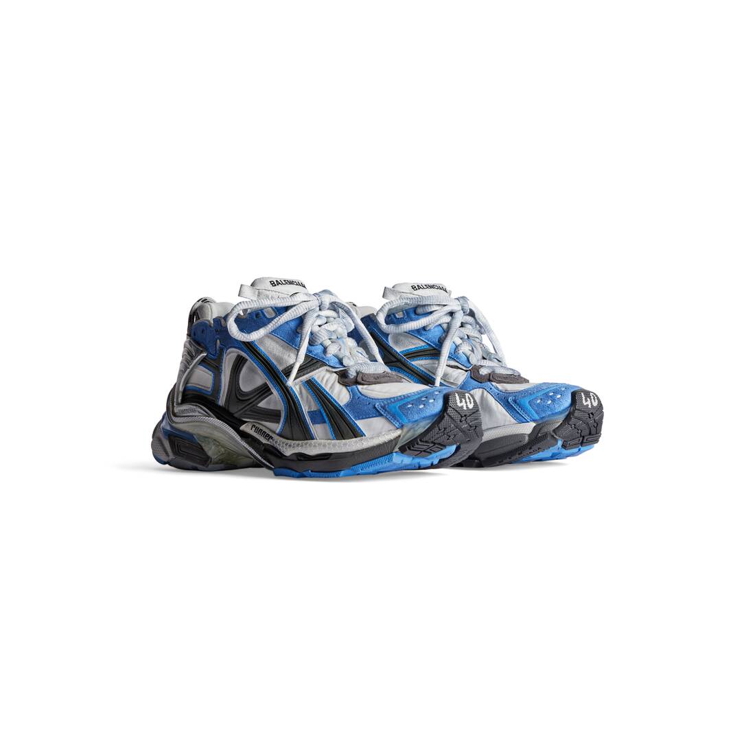 Mens Runner Sneaker in Blue/white/grey