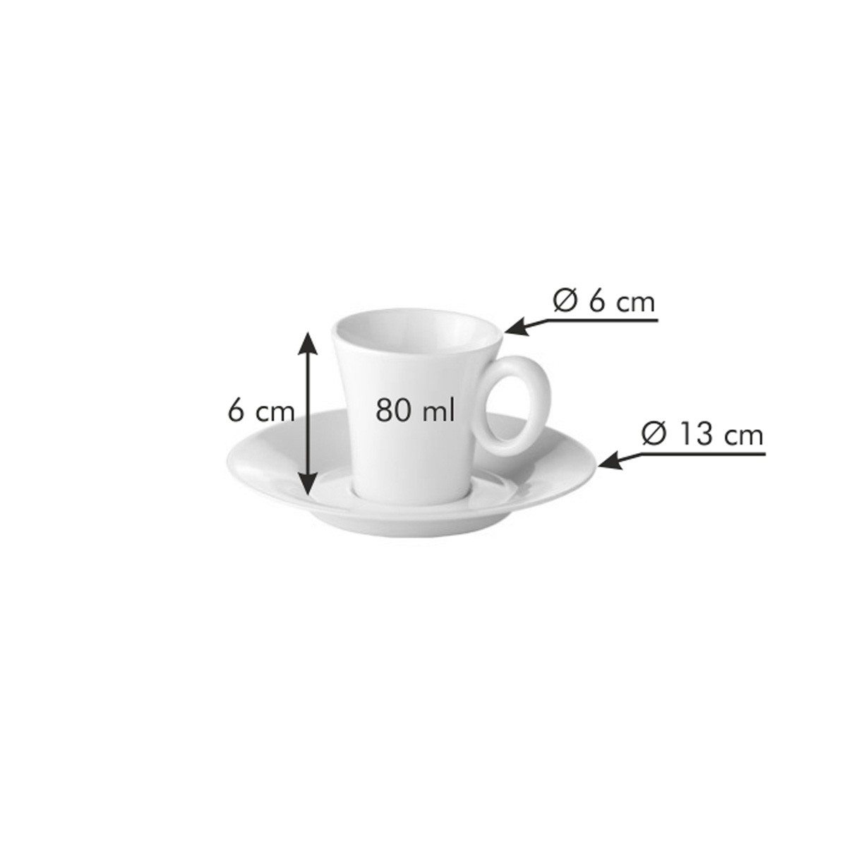 Šálek na espresso ALLEGRO, s podšálkem