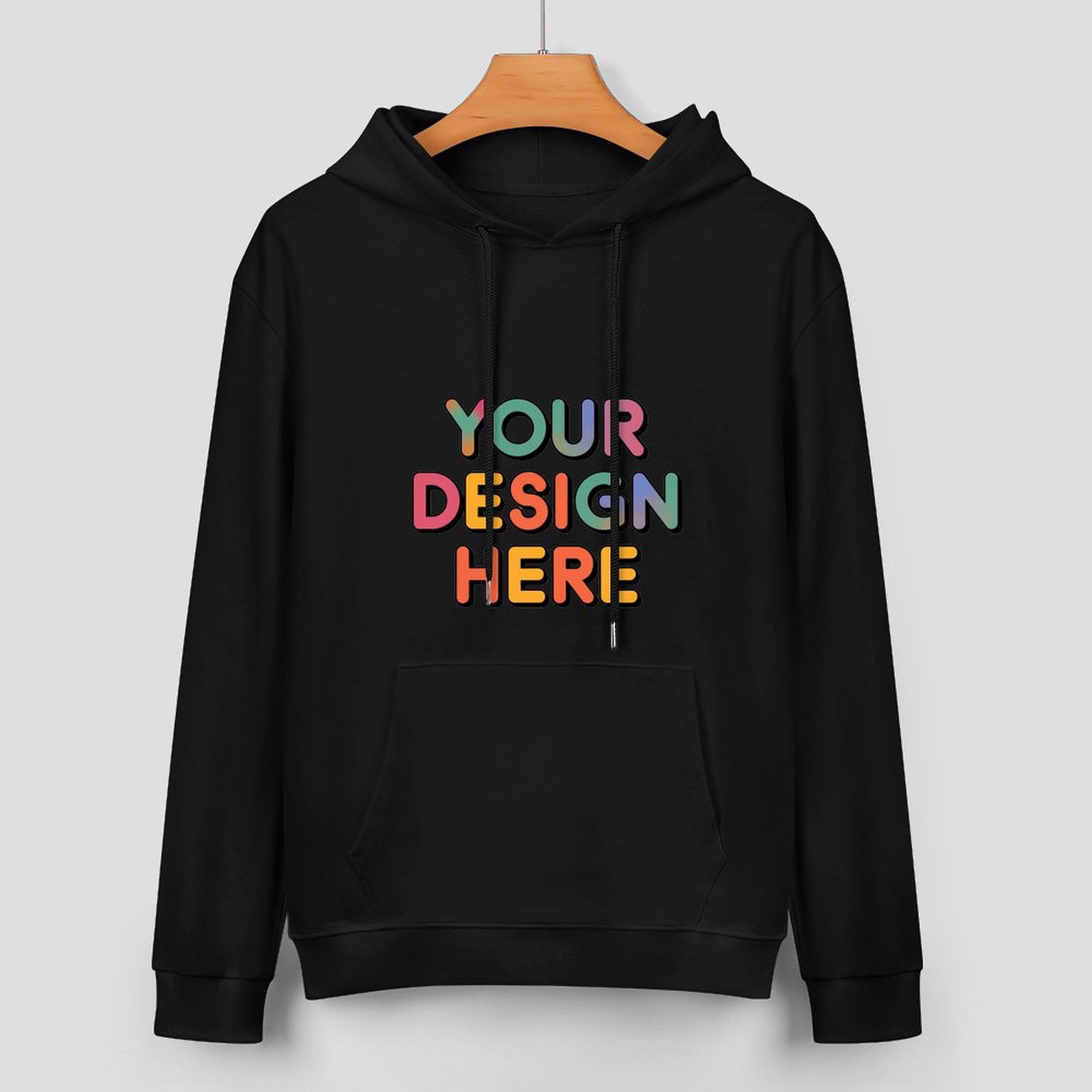 Personalized Custom Men’s 100% Cotton Hooded Sweater with Graphic Patterns
