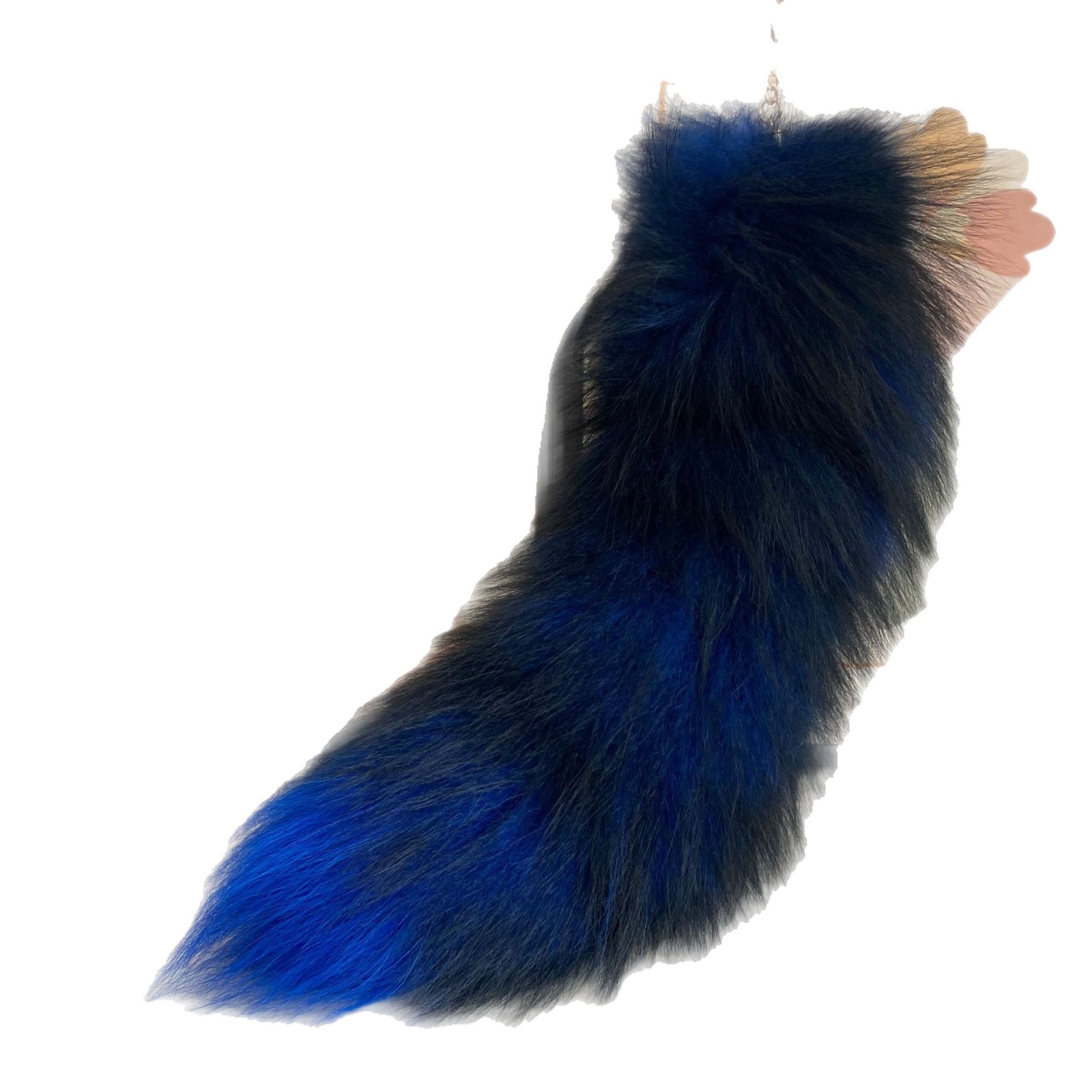 Rainbow fox tail pendant
