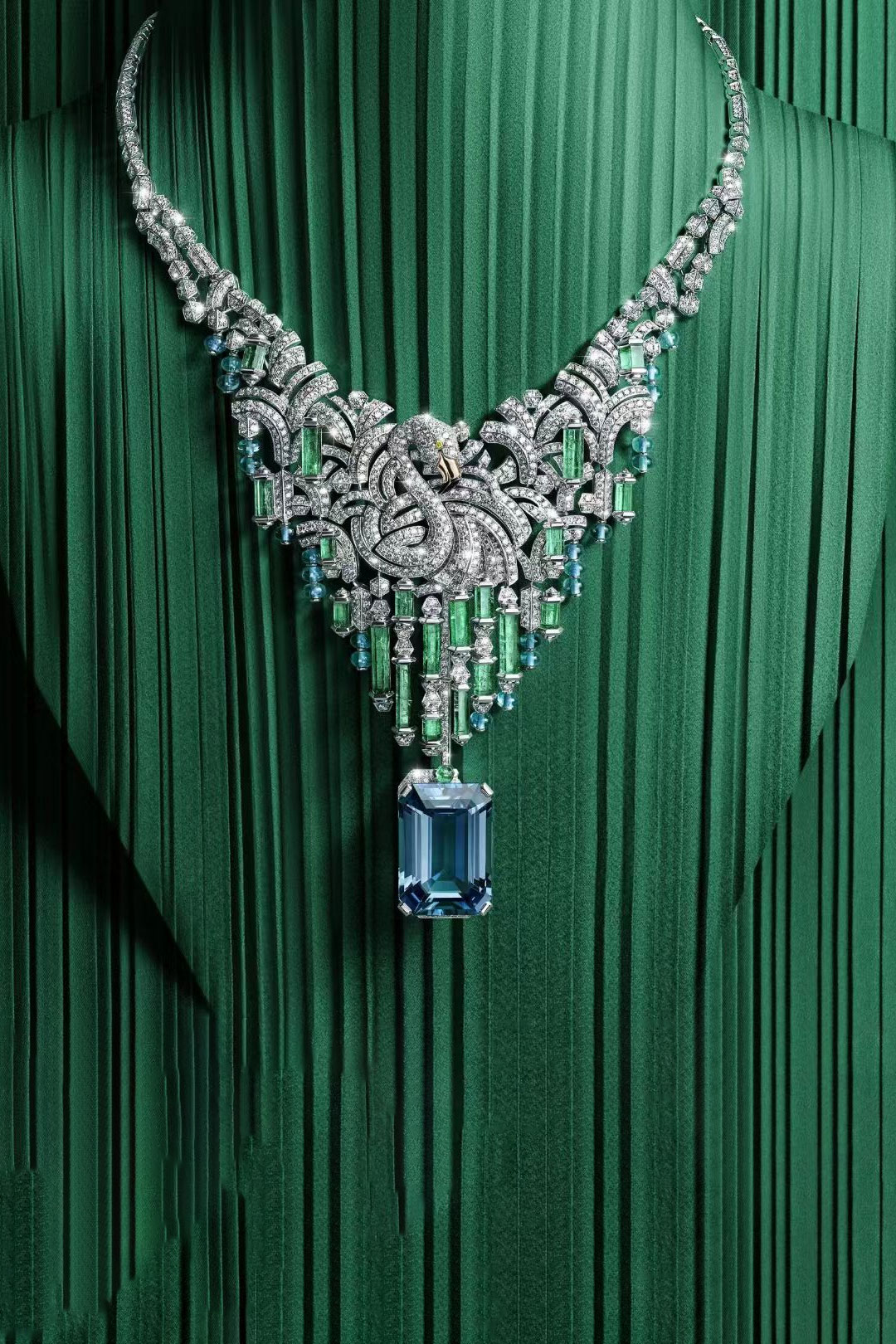 Aquamarine Flamingo Necklace