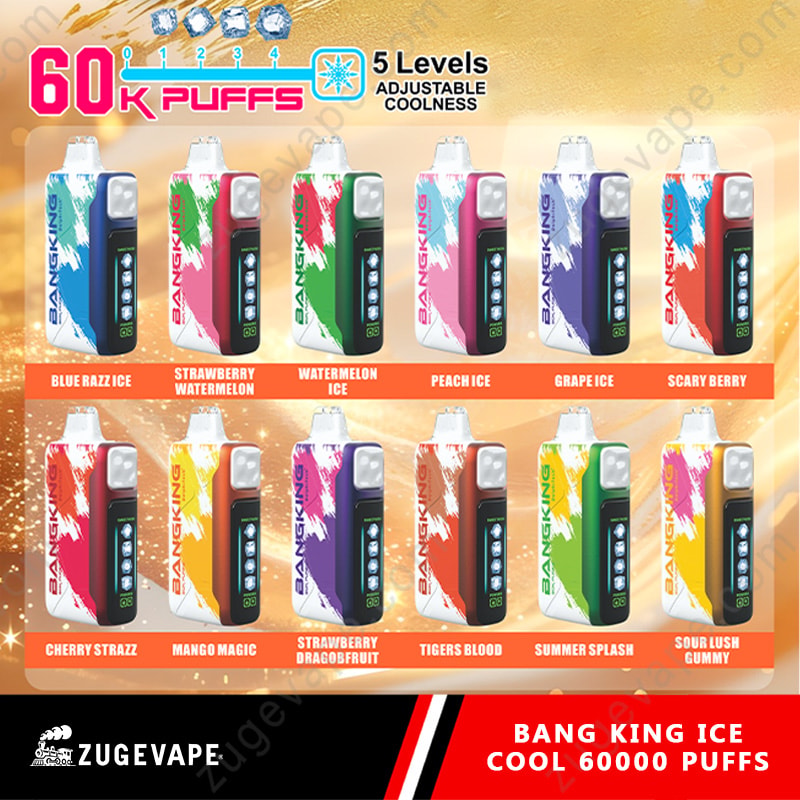【Hot Sale🔥】Bang King Ice Cool 60000 Puffs 60K Adjustable Coolness Disposable Vape