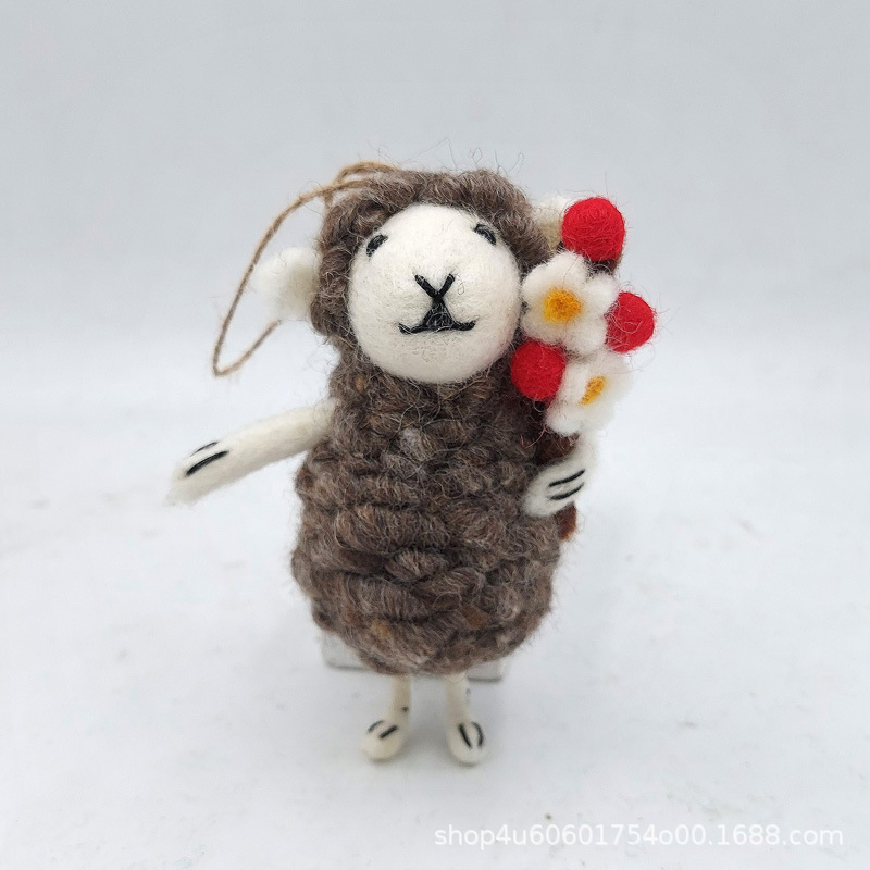 Wool felt pendant cute plush toy