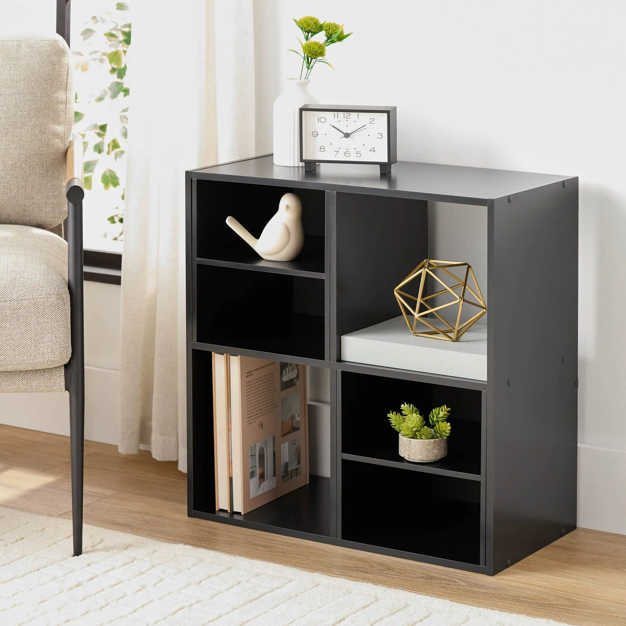 4-Cube Storage Organizer Bookshelf -stylish Storage Organizer Book