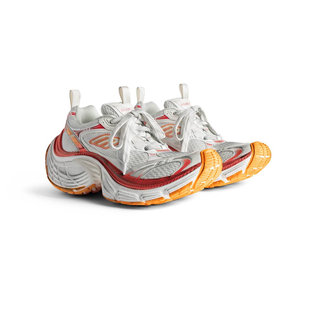 Womens 10xl Sneaker in White/red/orange