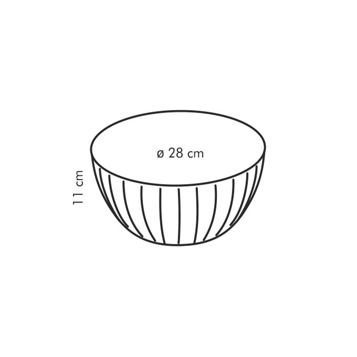 Mísa plastová DELÍCIA ø 28 cm, 5,0 l, bílá