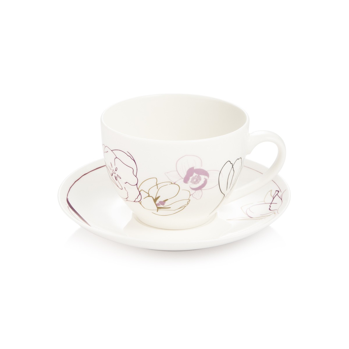 Šálek s podšálkem myCOFFEE, 2 ks, Blossoms