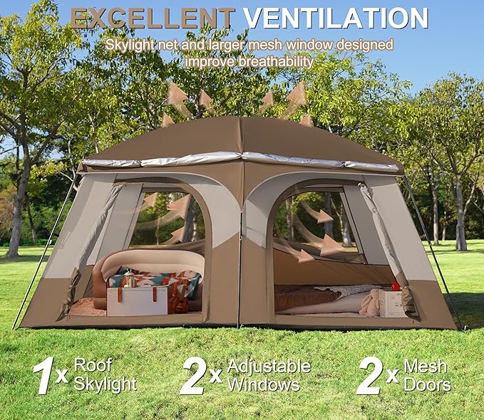 Easy Install Waterproof Outdoor Tent for Camping Hiking