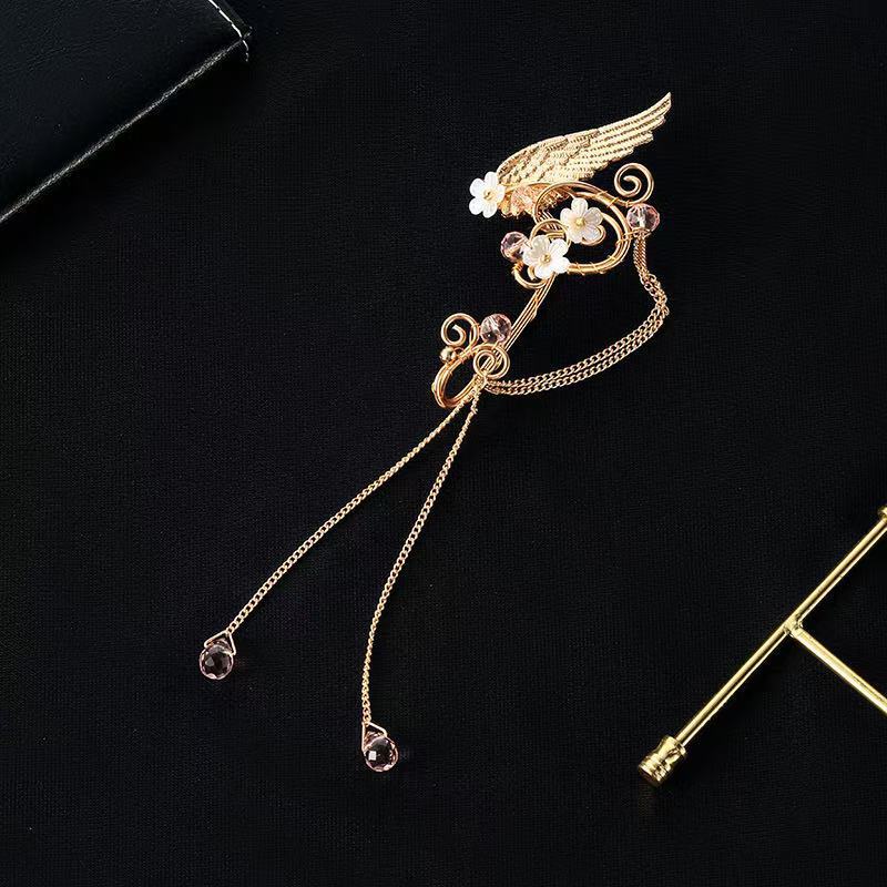 Earclip retro earrings tassel earrings