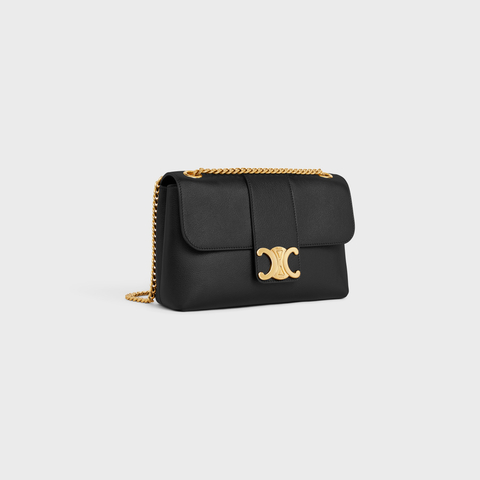 MEDIUM VICTOIRE BAG IN SUPPLE CALFSKIN BLACK