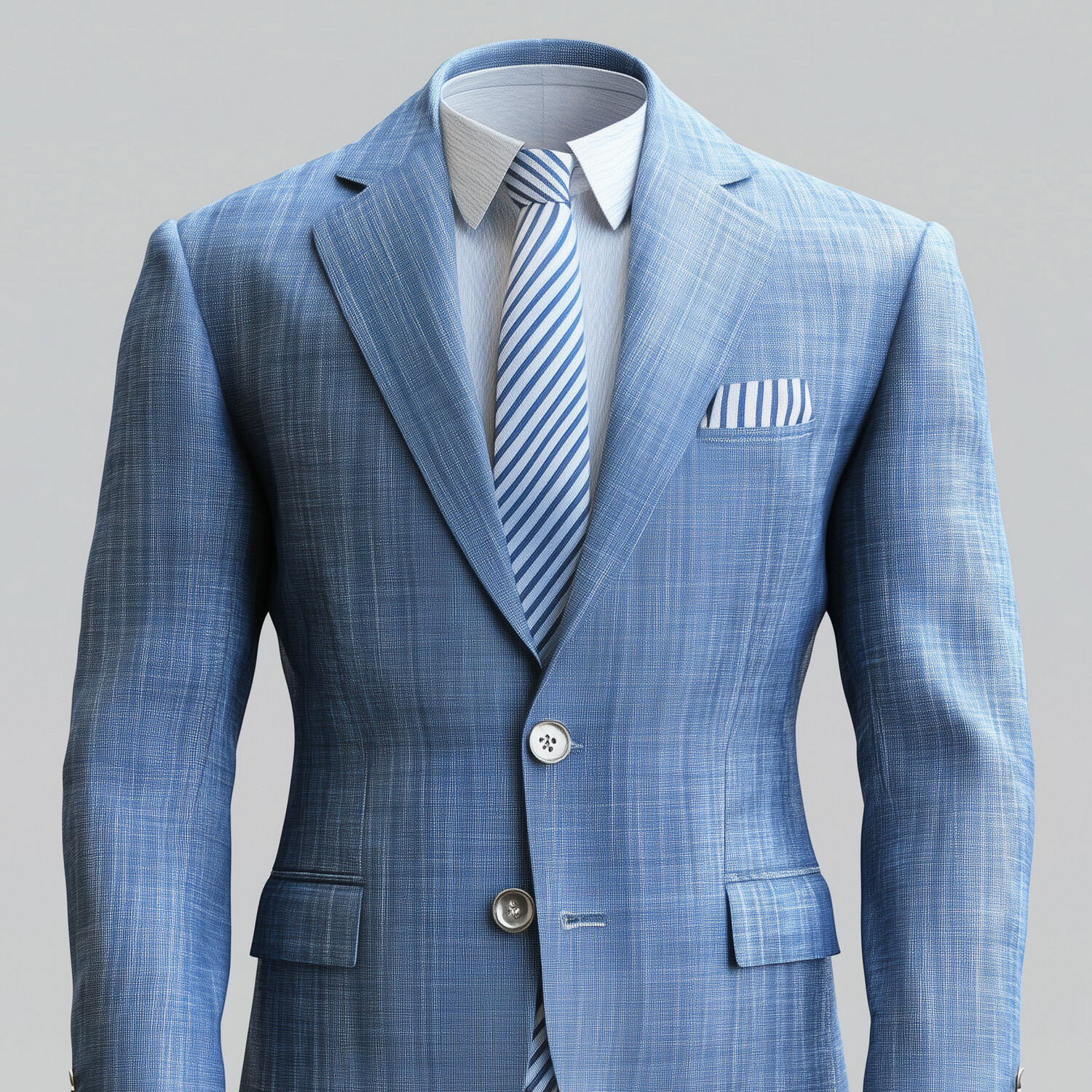 Men's Business Notch Lapel Long Sleeve Two Button Blazer