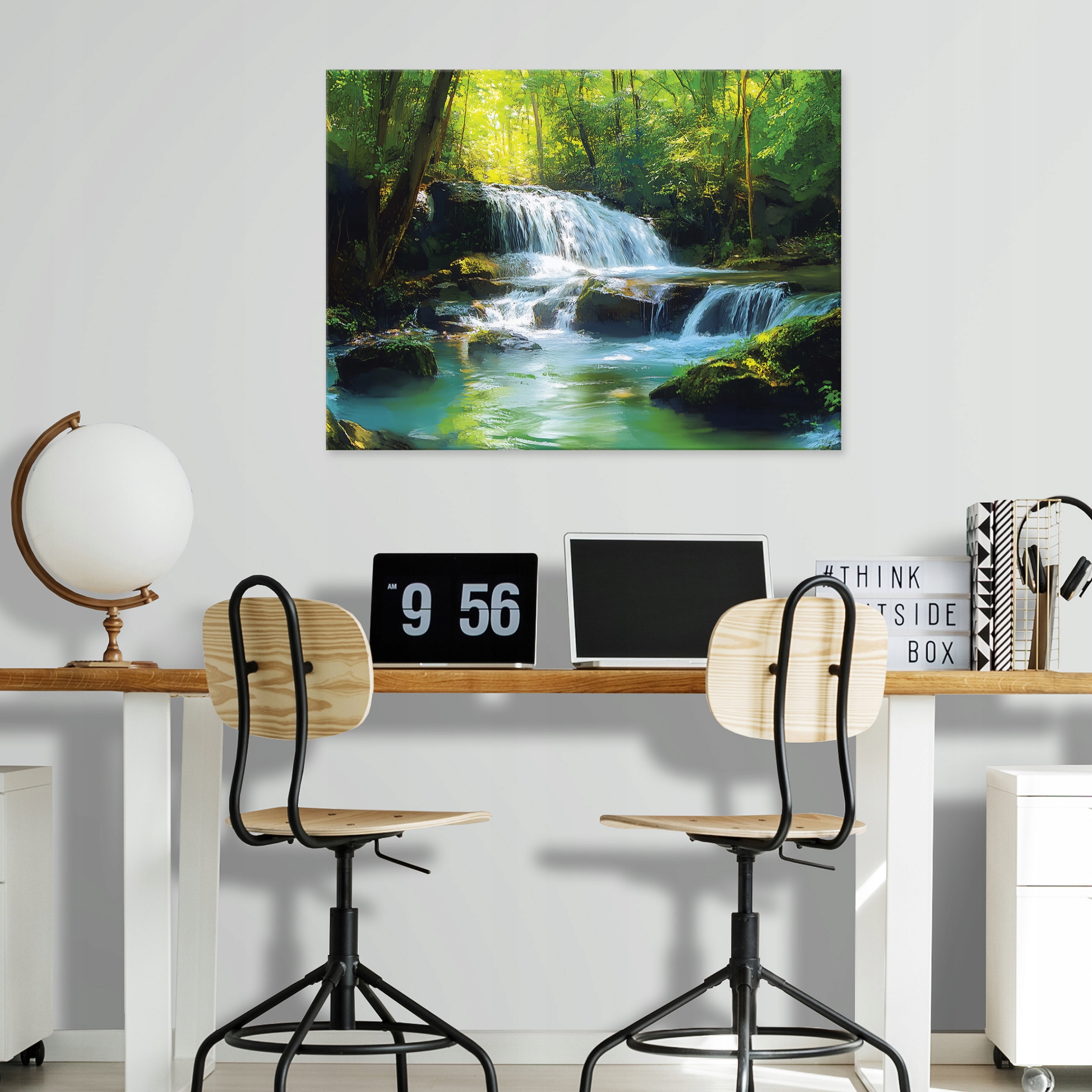 Canvas wall art waterfall nature for bedroom living room kitchen 40x30