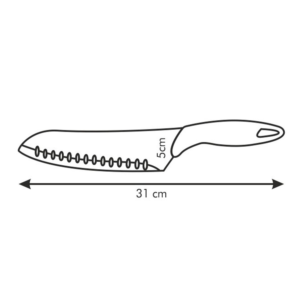 Japonský nůž PRESTO SANTOKU 20 cm