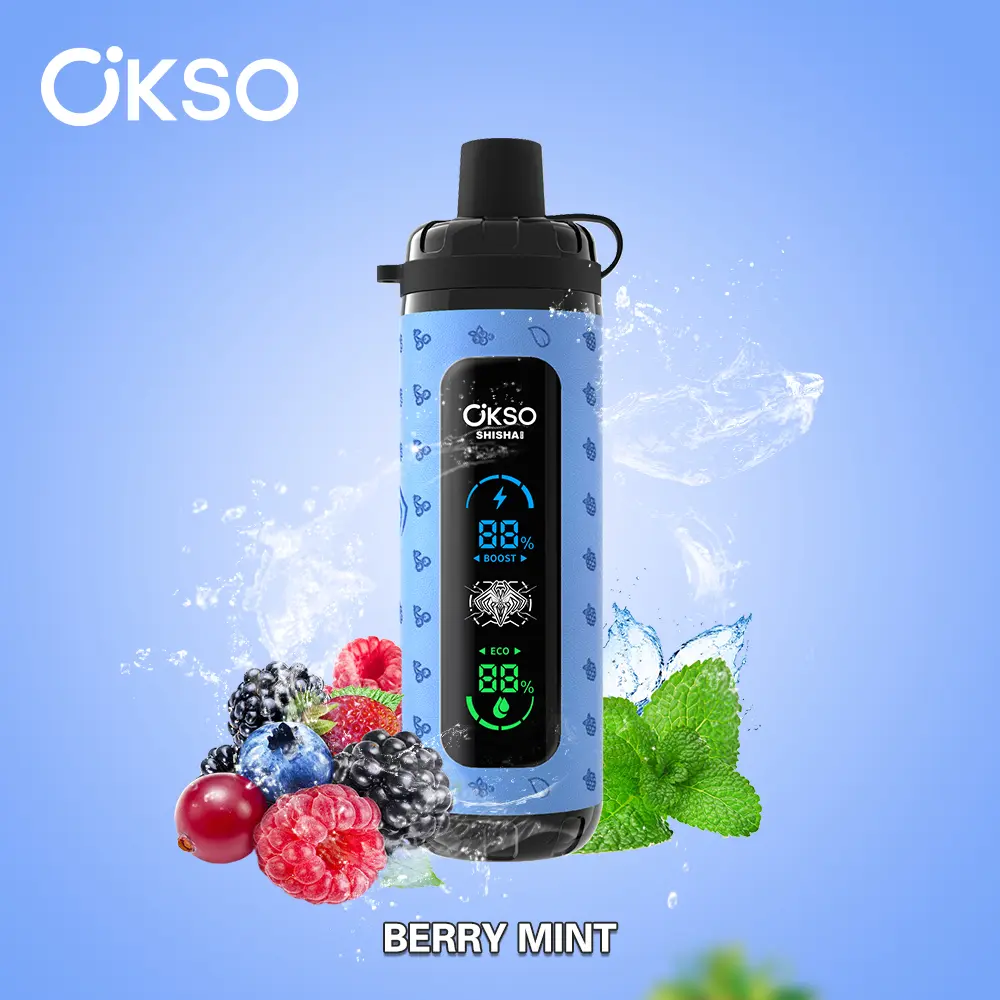 （3 pieces）OKSO ShiSha Max 40000 40K Puffs Newest LED Display Leather Disposable Vape Pen