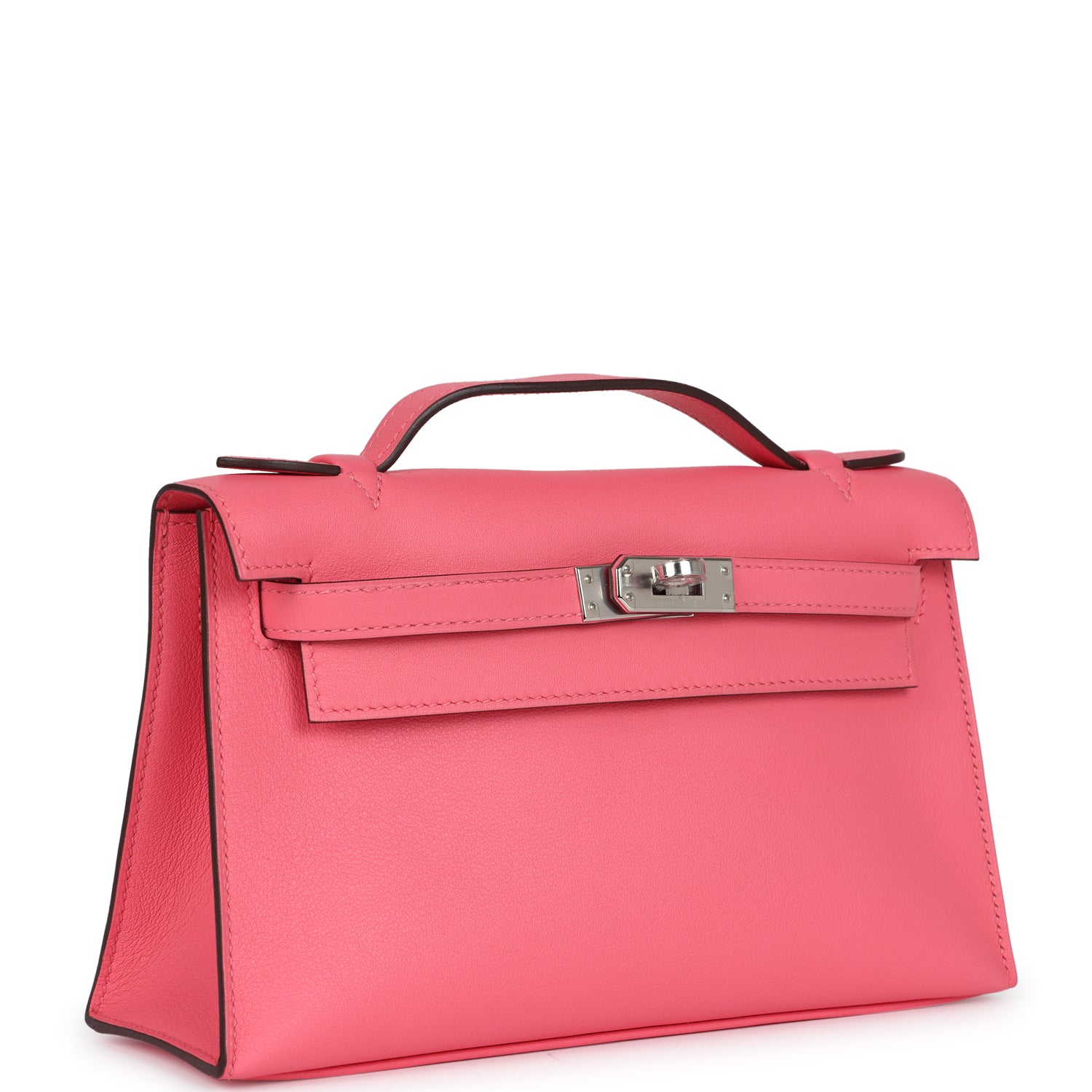 Kelly Pochette Rose Azalee Swift Palladium Hardware