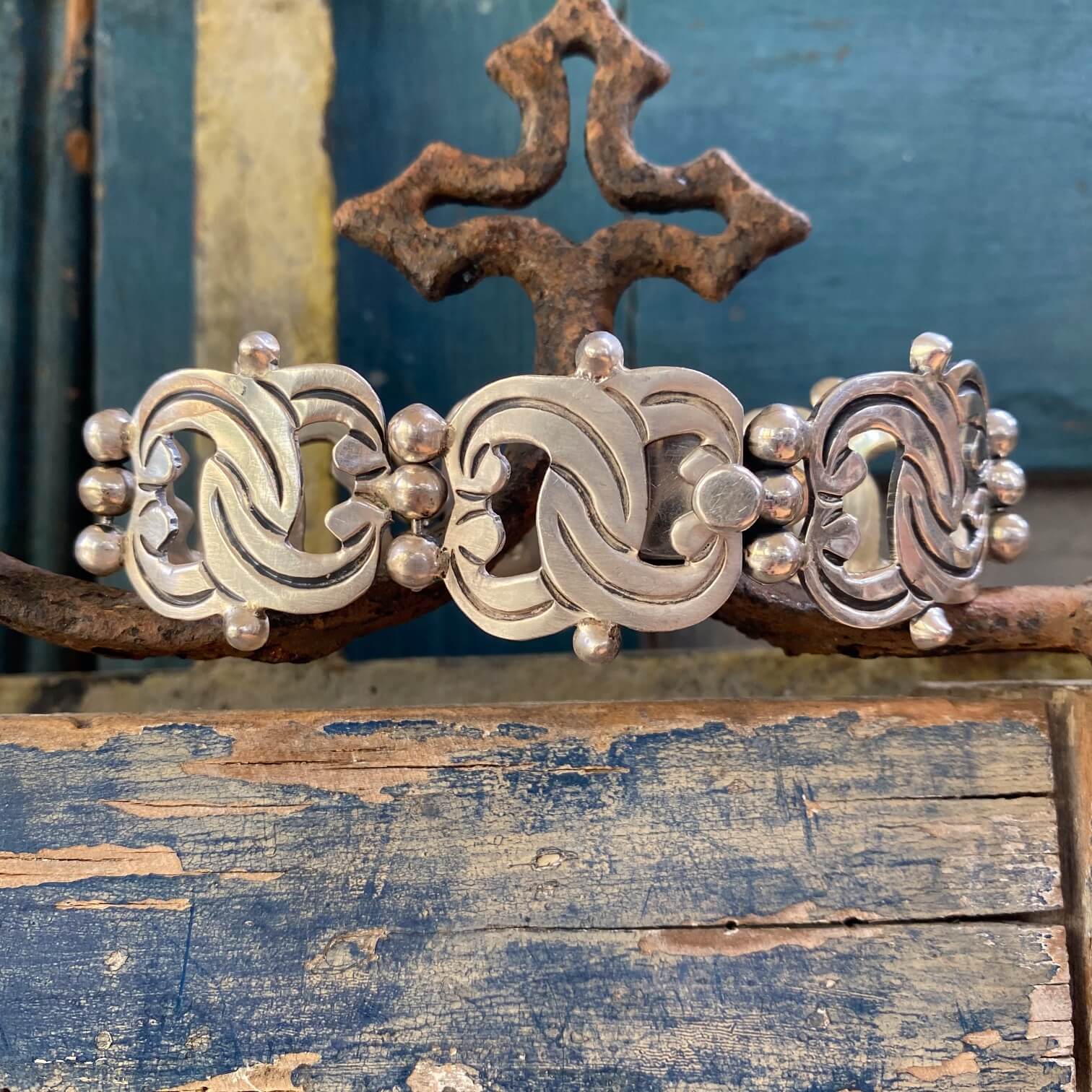 Vintage Sterling Silver Bracelet Taxco Mexico