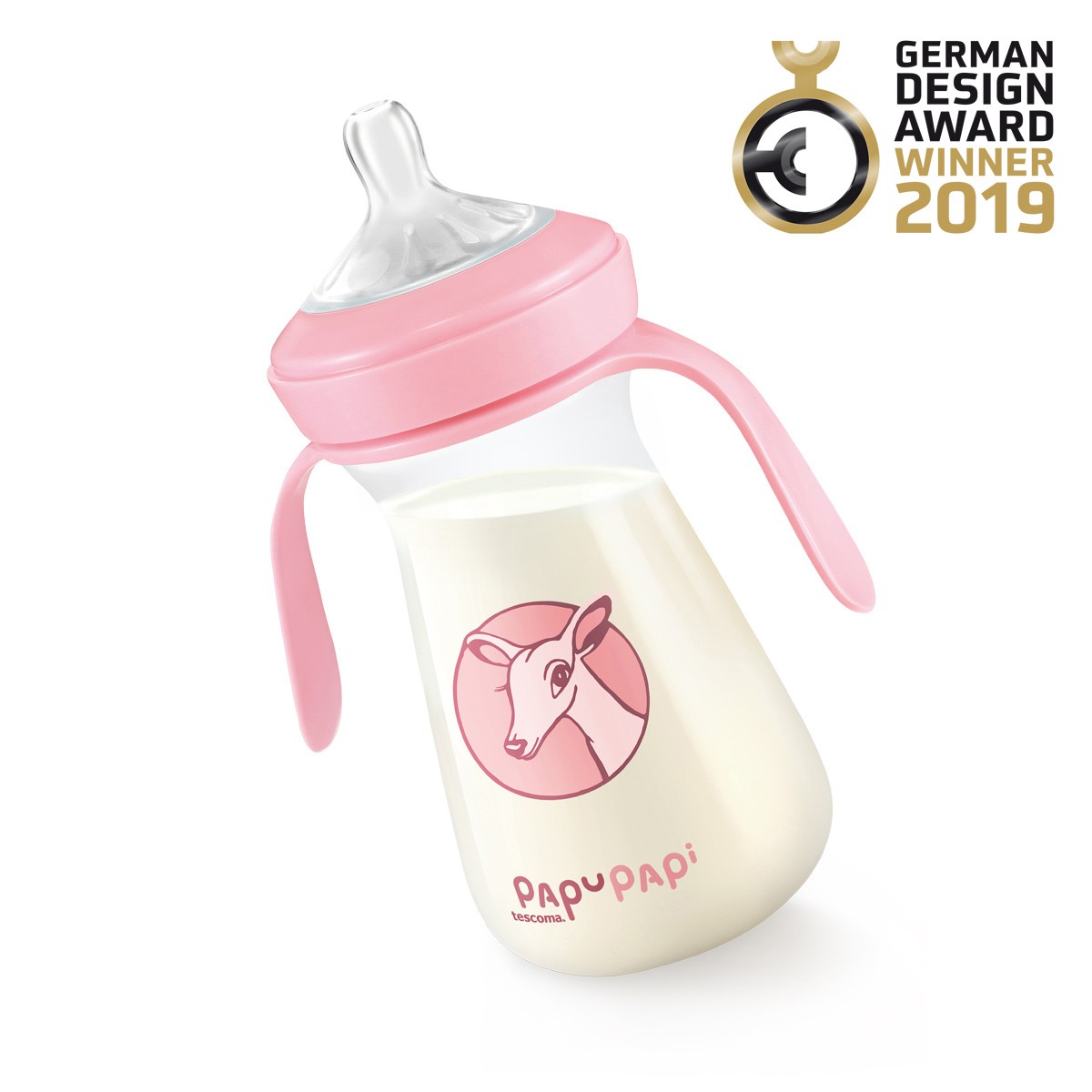 Láhev PAPU PAPI 250 ml, růžová