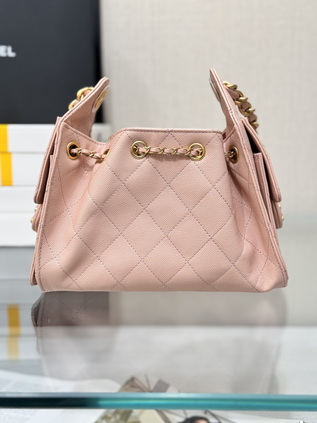 25Bag Mini Drawstring Bag（Pink） - Mocuir