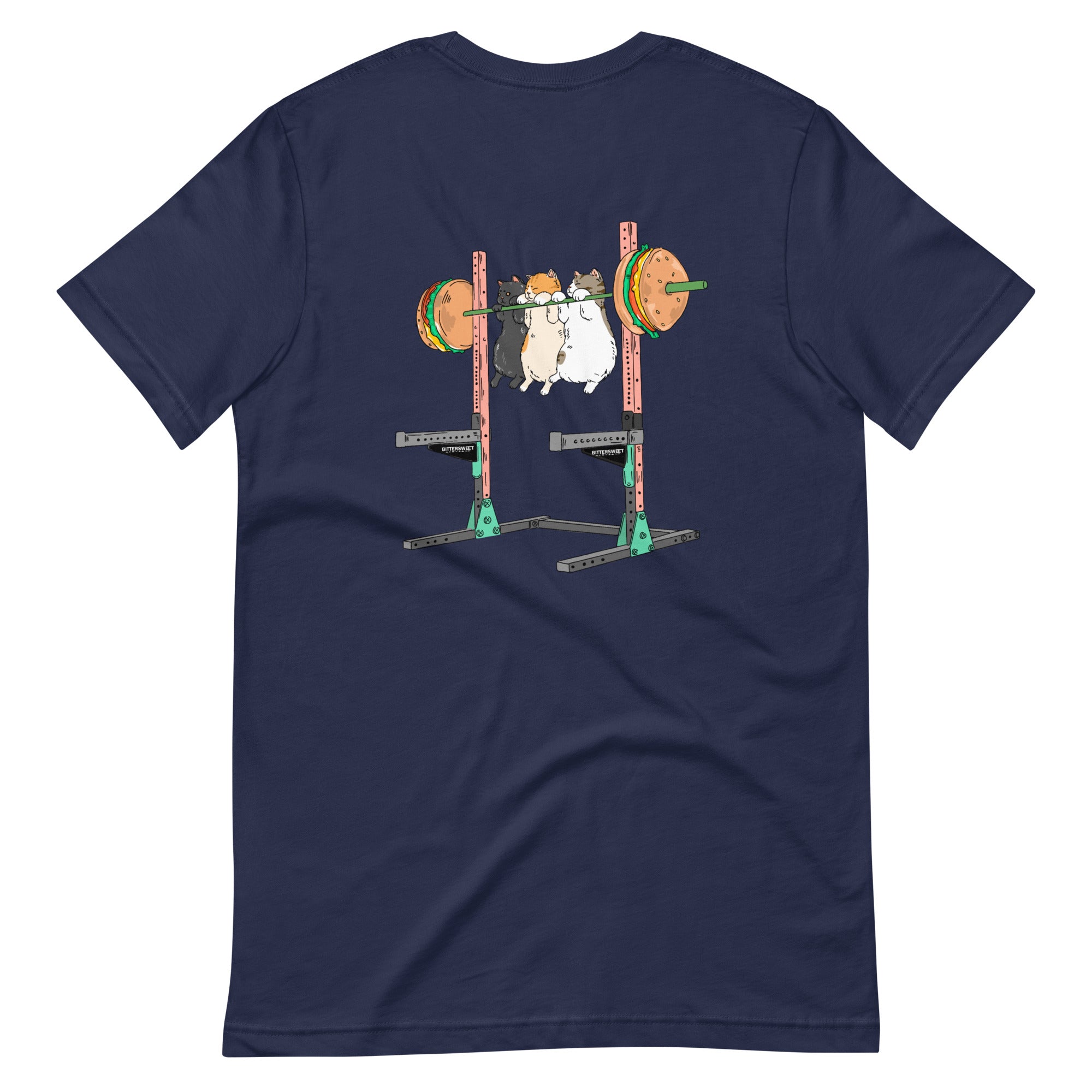 Squat stand challenge gym T-shirt. Cat T-shirt. gym wear