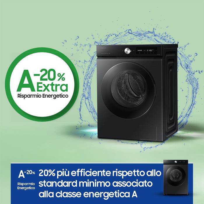 SAMSUNG - Lavatrice WW90DB7U94GBU3 9 Kg Classe A-NERO